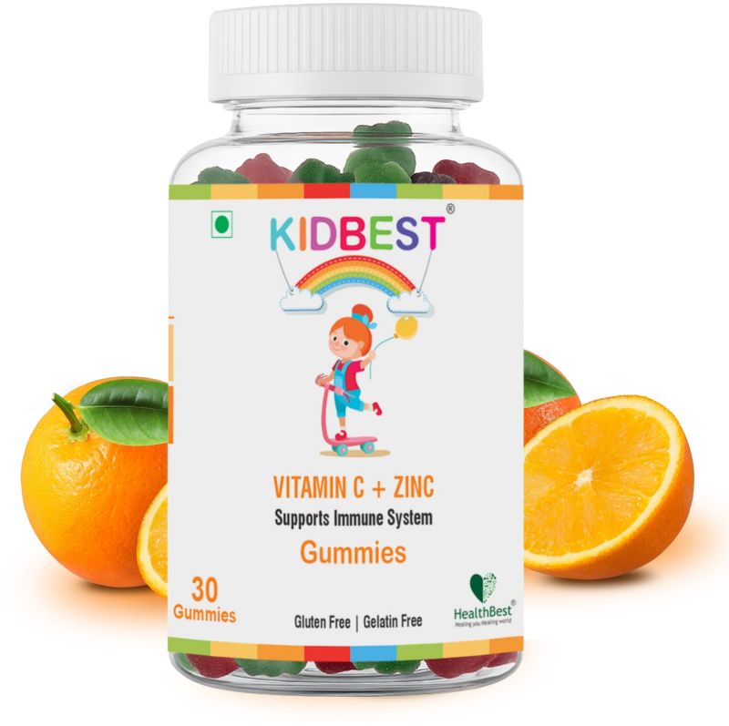 Healthbest Kids Vitamin C Zinc Orange Gummies