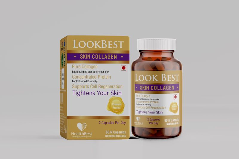 Healthbest Lookbest Skin Collagen Capsules for Men and Women | 60 Capsules