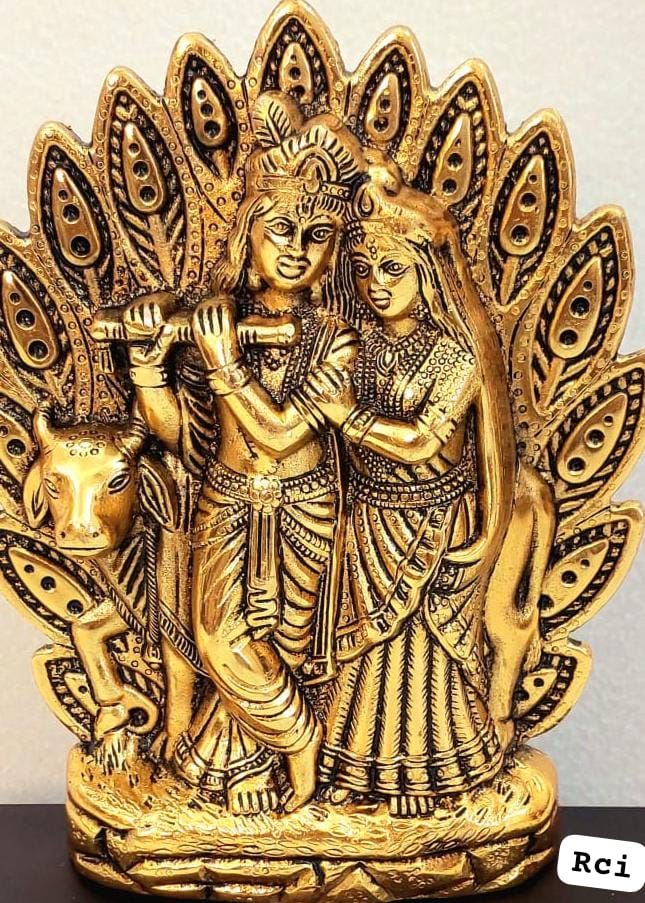 Cow Radhakrishna Statue