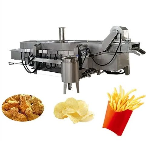 Automatic Snacks Frying Machine, Color : Silver