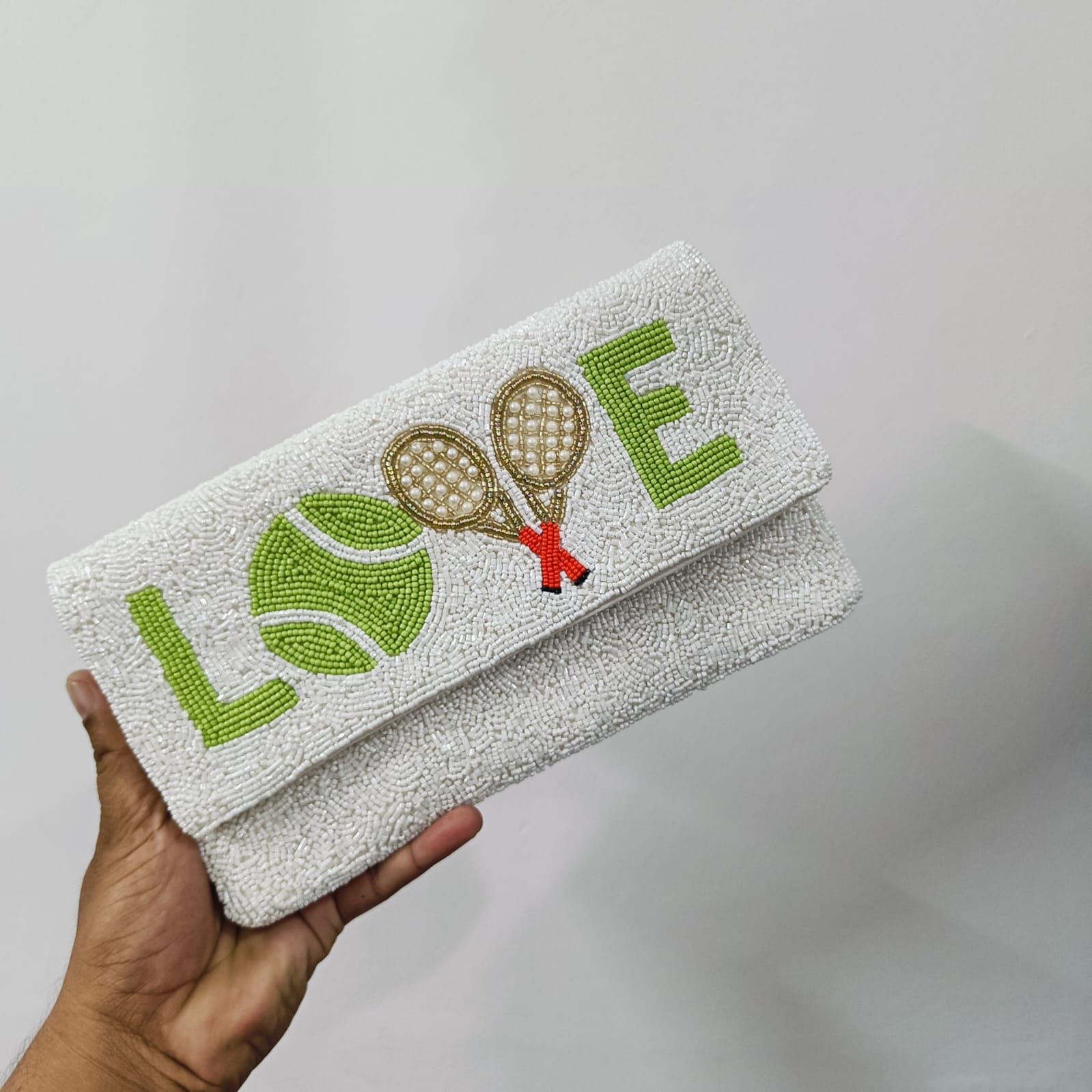 Love Embroidered Hand Purse