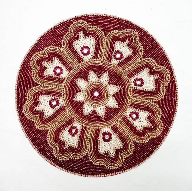 Maroon Embroidered Placemat