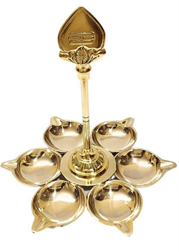 Brass Vel Arumuga Kuthu Vilakku