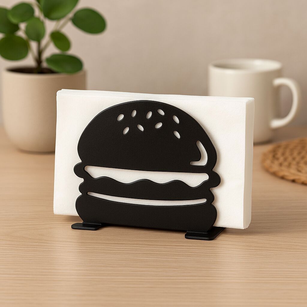 Black Metal Napkin Holder