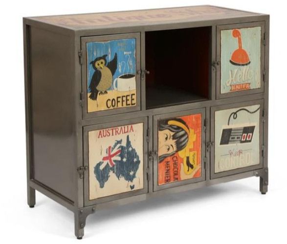 Industrial Graphic Panel Storage Cabinet