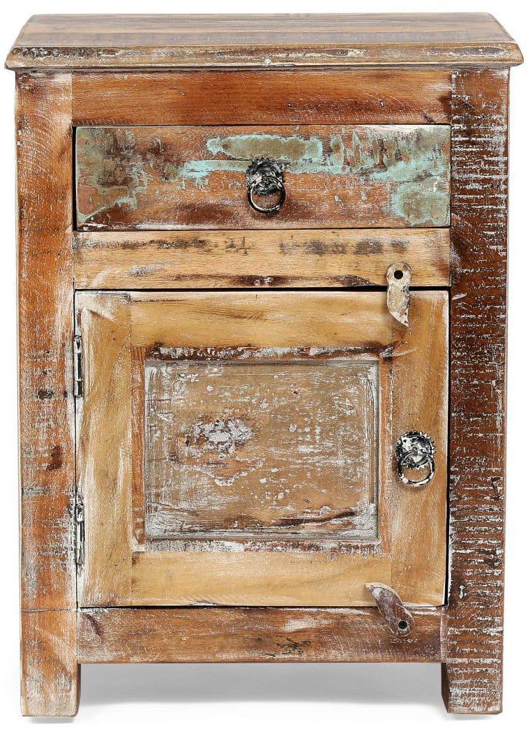 Rustic Wooden Side Storage Cabinet