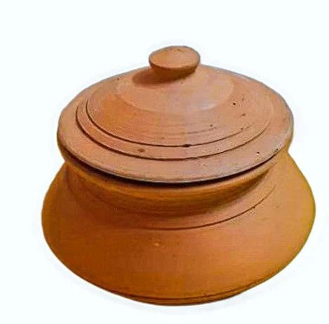 Brown Handmade Clay Handi for Cooking, Serving
