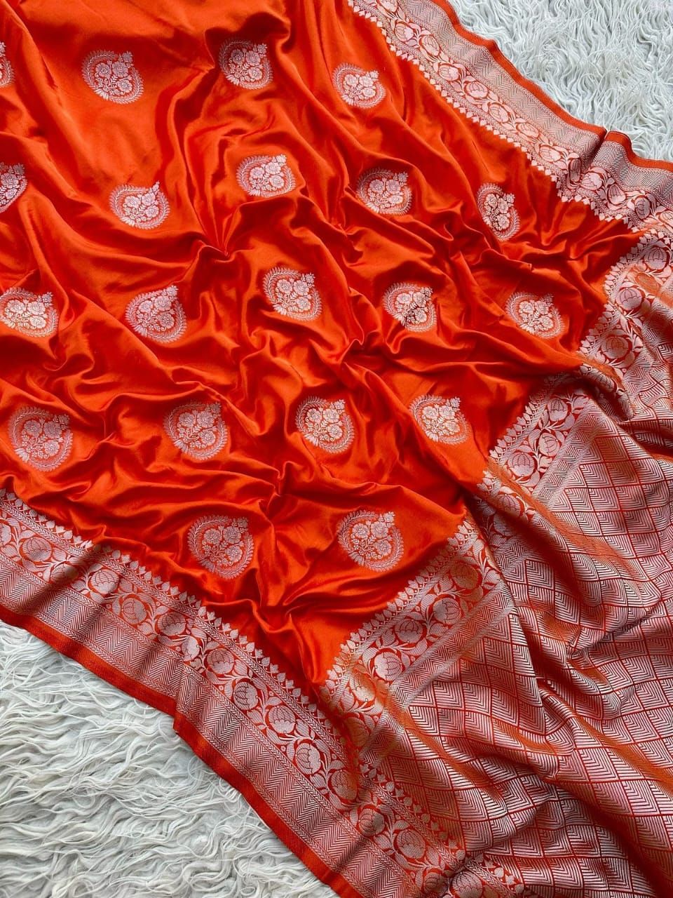 Mashru Silk Buta Design Saree