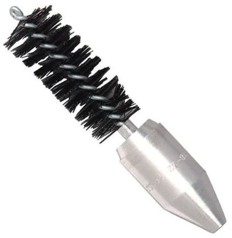 Nylon Bristles Tube Sheet Hole Brush, Color : Black, Silver