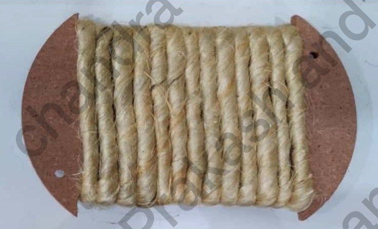 Cream Jute Single Ply Thick Handspun Yarn