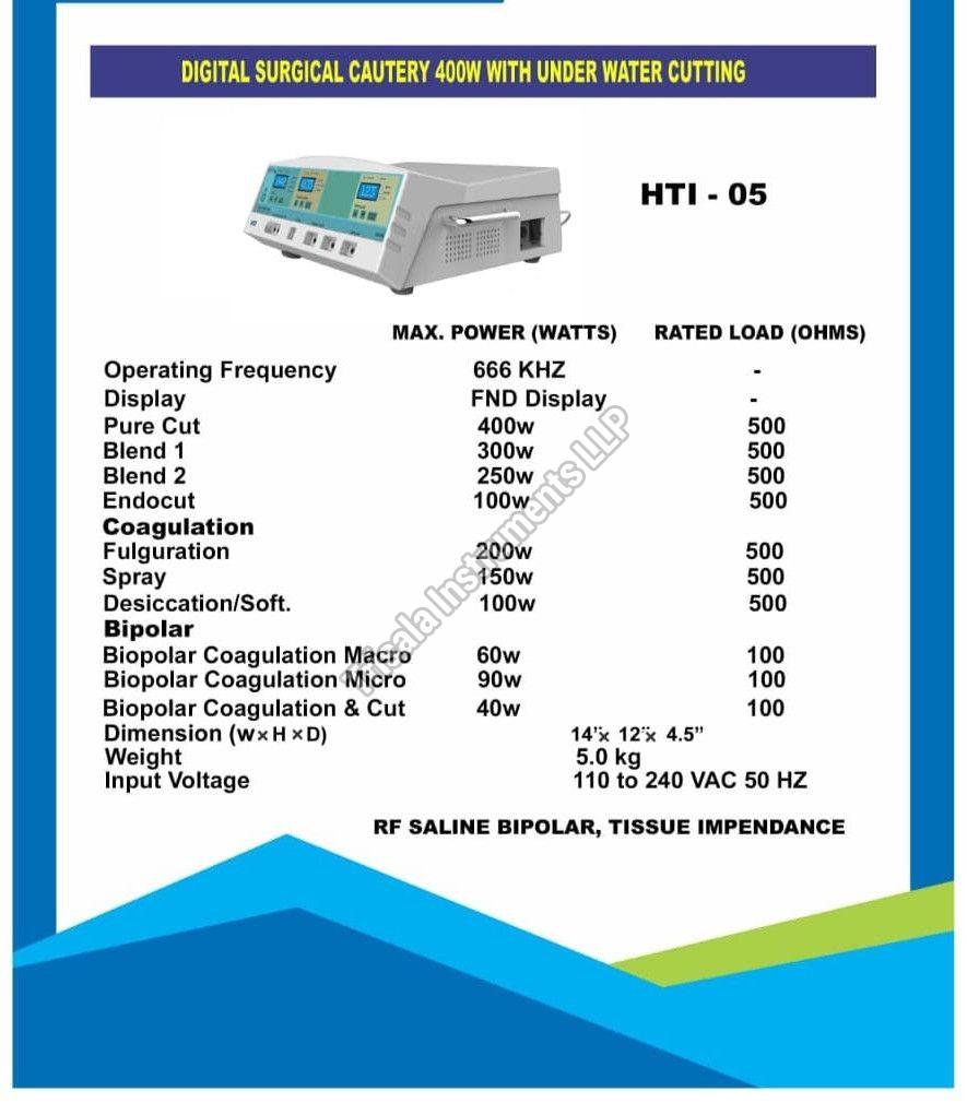 400W Digital Surgical Cautery