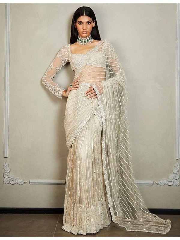 Ladies Net Designer Saree