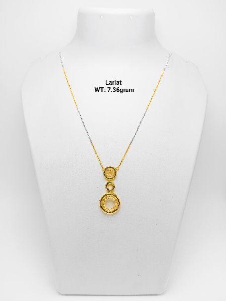 22kt New Design Gold Lariat Chain Pendants