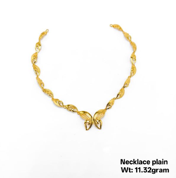 22KT New Design Gold Necklace Plain All Function, Purity : 22crt