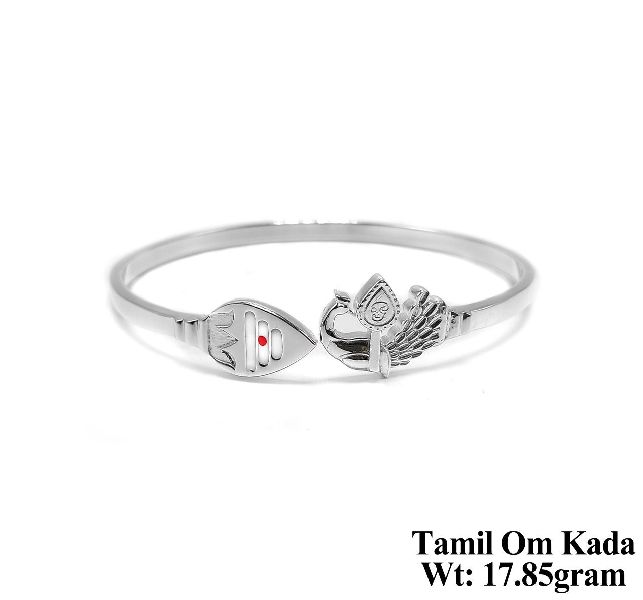 92.5 New Design Silver Tamil Om Kada