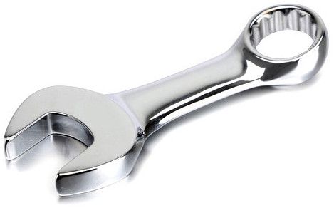 Polished Iron Combination Stubby Wrench, Color : Metallic