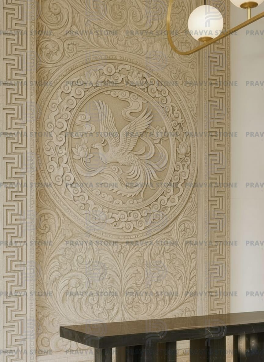 Mandala Art Stone Wall Panel