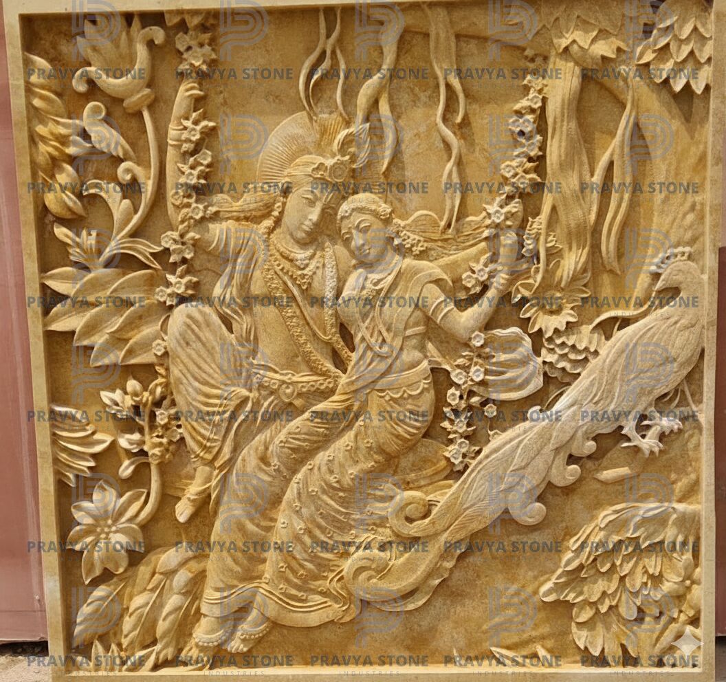 Temple Carving Wall Panel