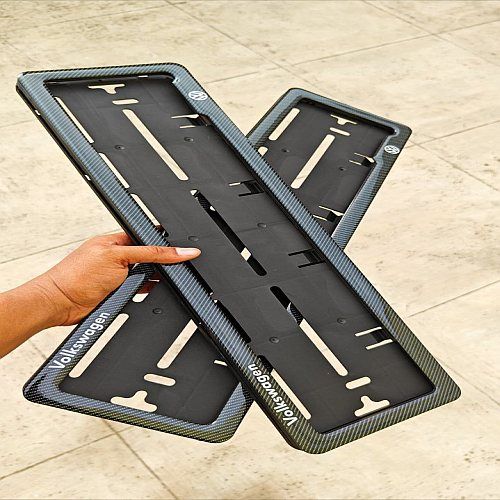 Metal Car Number Plate Protecting Frame, Color : Black