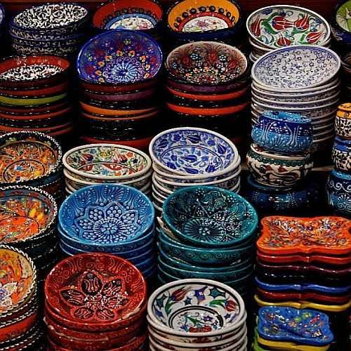 Multicolor Ceramic Salad Serving Bowl