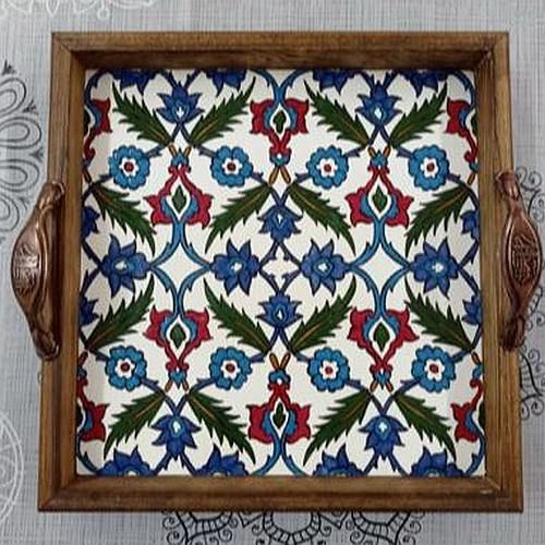 Printed Wooden Square Serving Tray