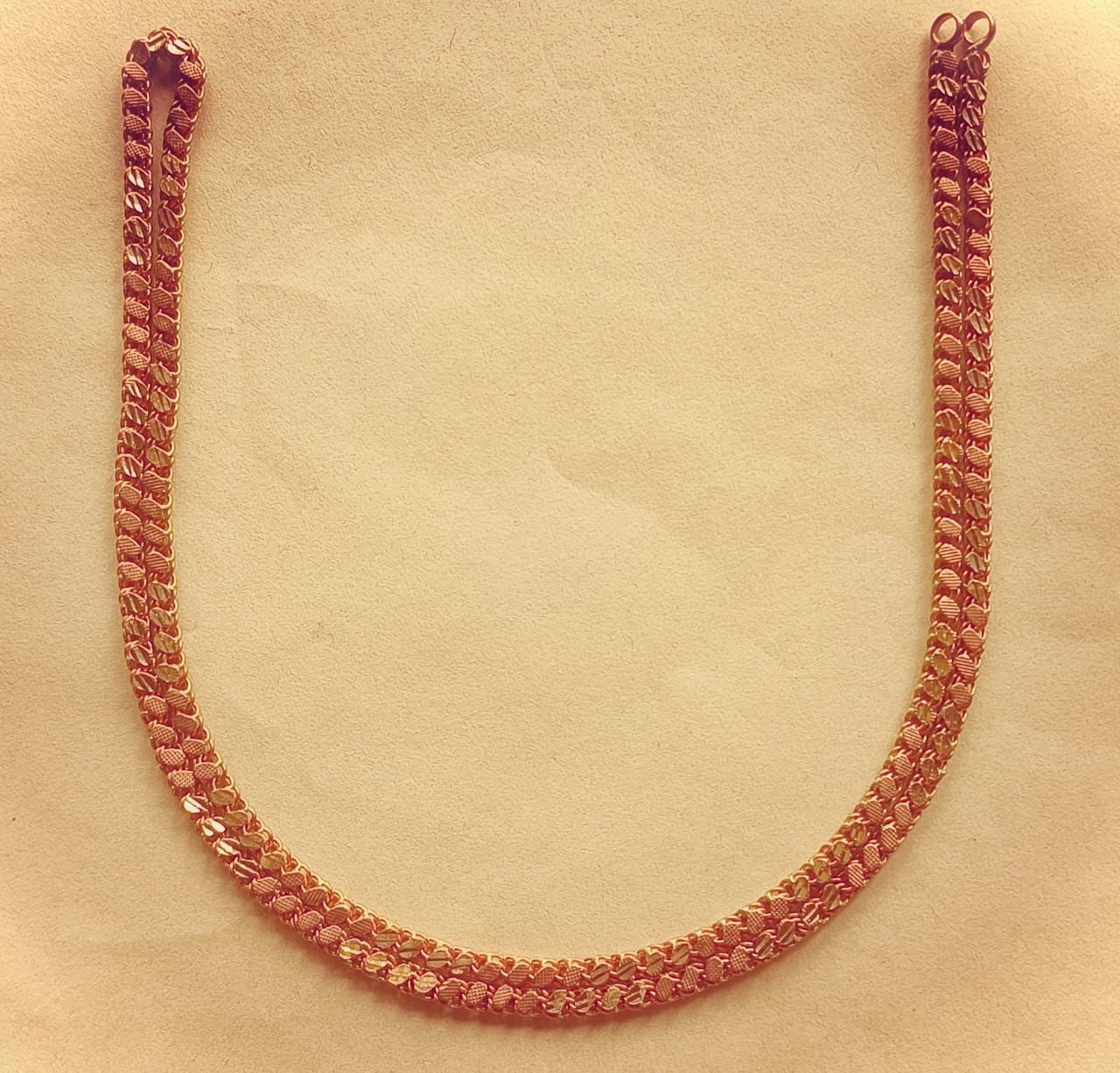 Men Long Copper Chain Necklace