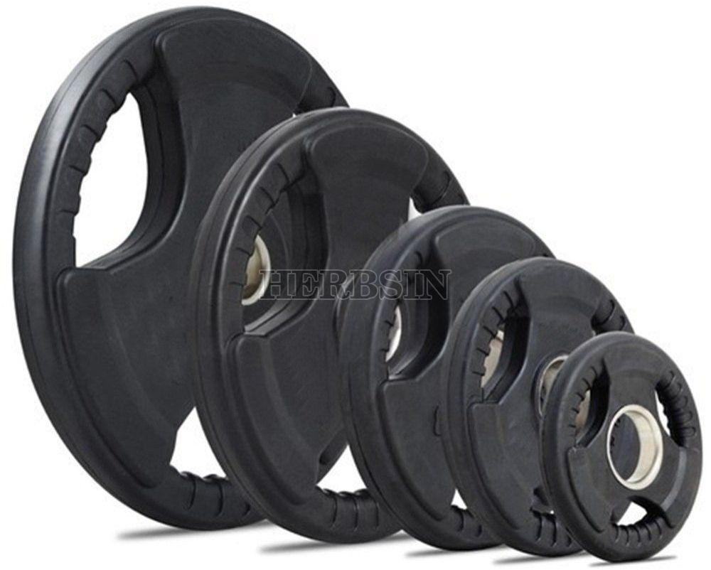 Black Cast Iron Rubber Coated Weight Plates