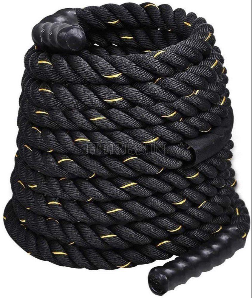 Black Nylon Gym Battle Rope