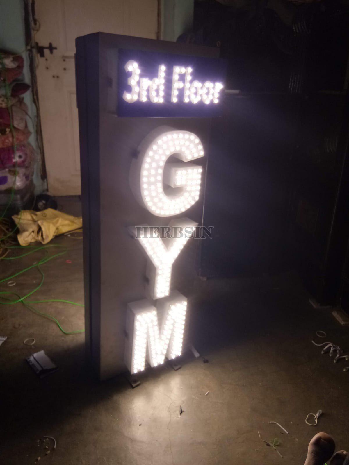 LED Acrylic Gym Sign Board