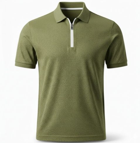 Mens Ottoman Zip Polo T-Shirt
