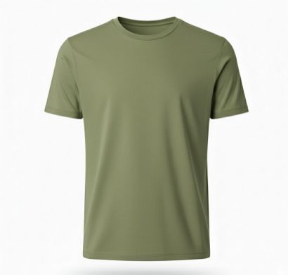 Mens Plain Crepe Round Neck T-Shirt