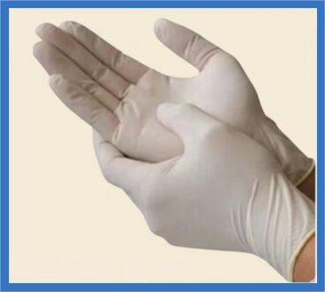 White Latex Examination Gloves Small to Large, Packaging Type : Box