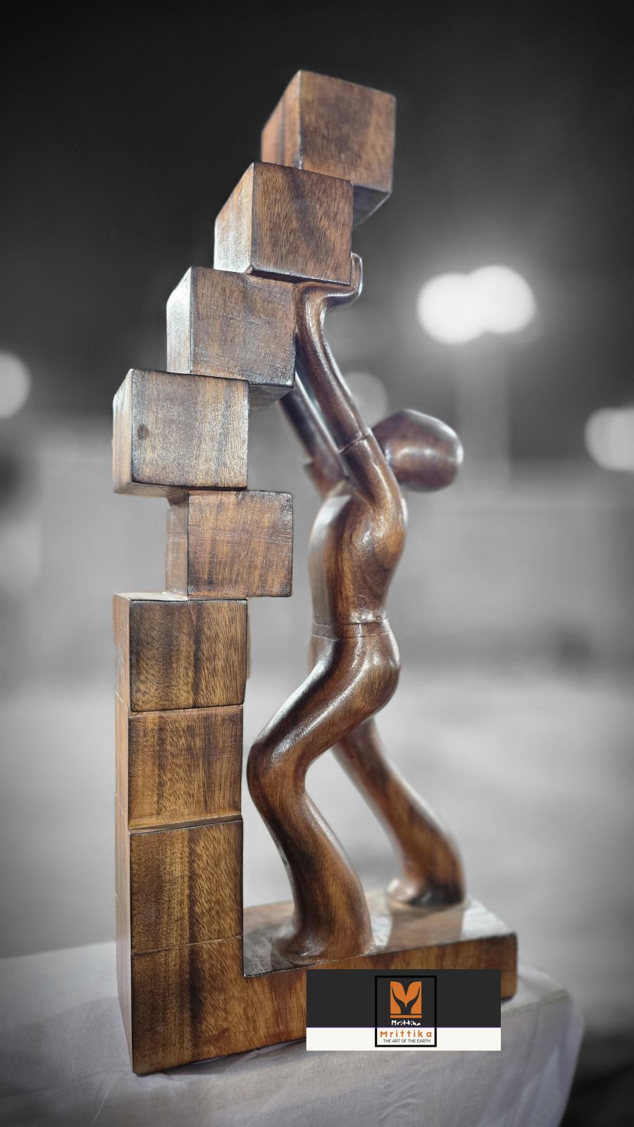 Corporate Cube 19-22 Inch Wooden Model Home Decor