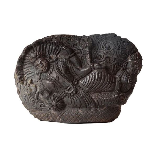 Natural Fossil Texture Shaligram Ranganatha Swamy Idol