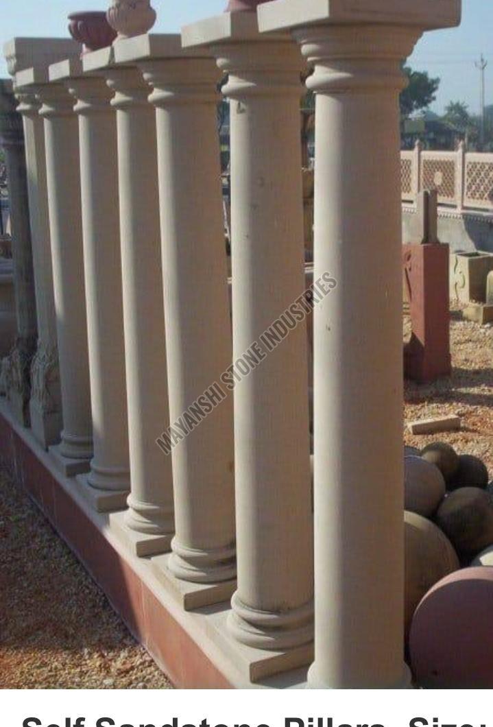 Sandstone Roman Column Solid Pillar