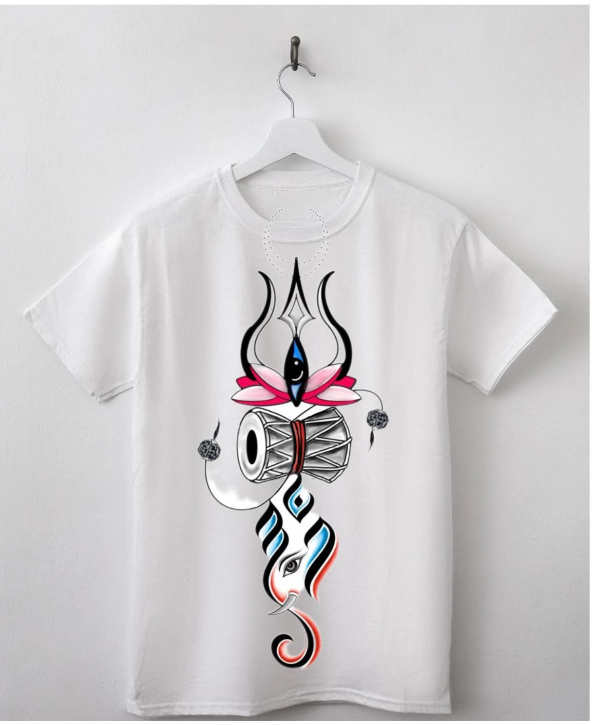 White Men Casual Wear Printed T-Shirt