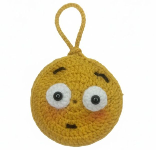 Handmade Emoji Crochet Pouch