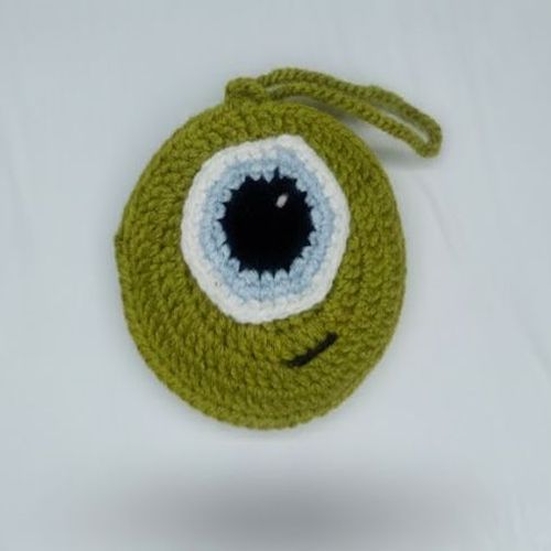 Plain Acrylic Handmade Monster Crochet Pouch, Color : Multicolor