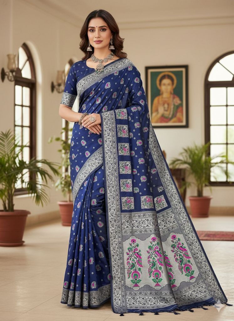 Paithani Meenakari Silk Saree