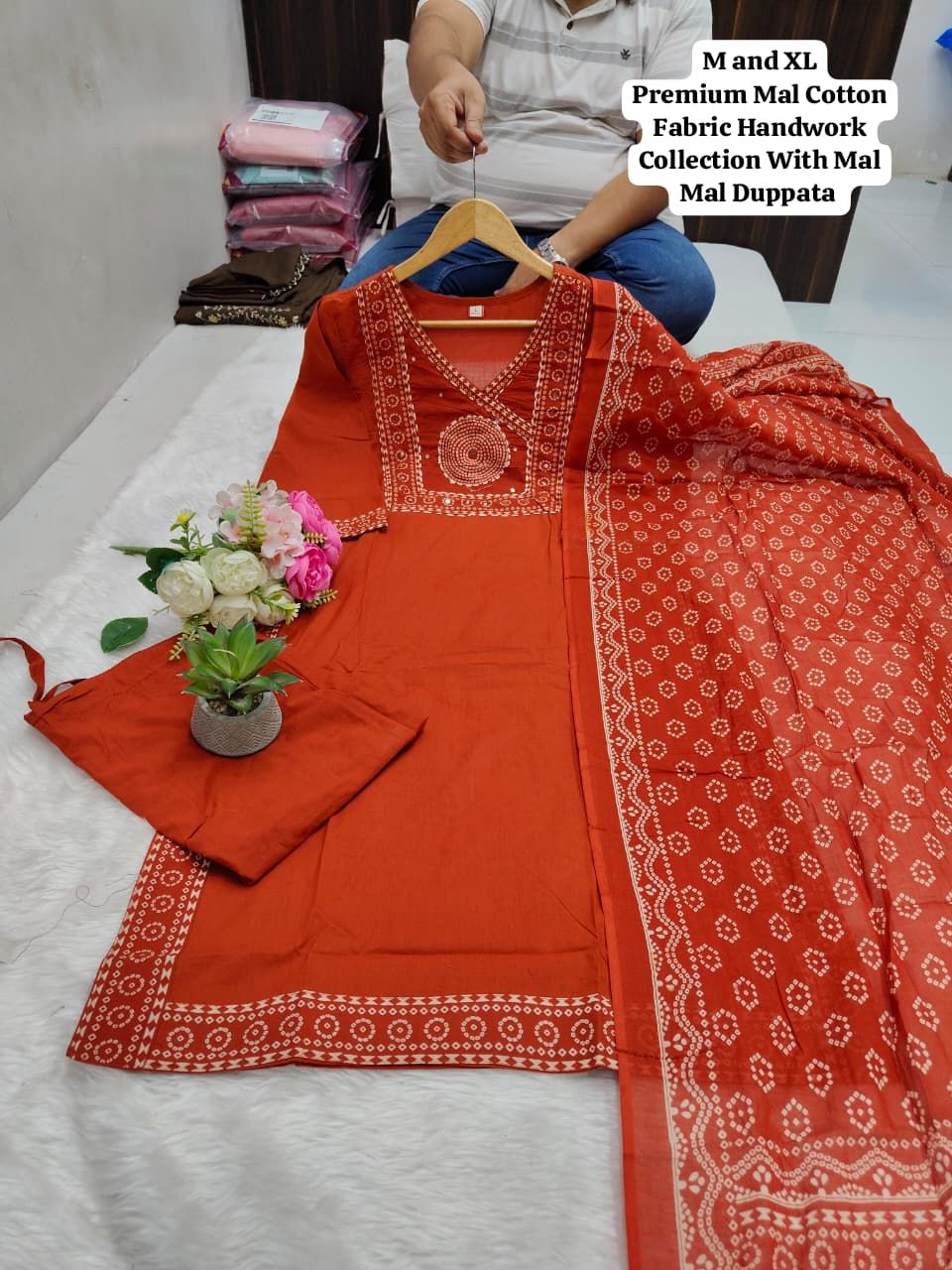 Printed Cotton Ladies Kurti Pant Set