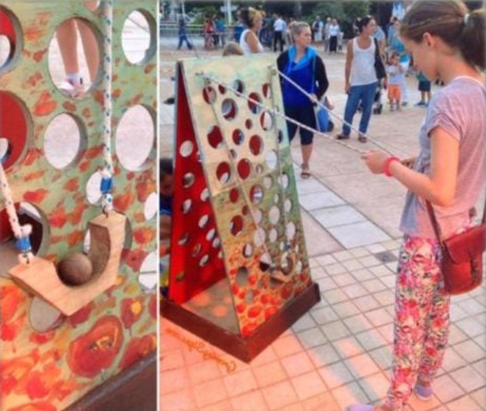 Wooden Wall Ball Maze Game