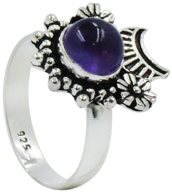 Amethyst Gemstone 925 Silver Ring