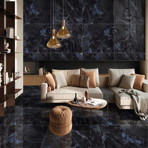 Cazar Black Prism Collection High Glossy Vitrified Tiles