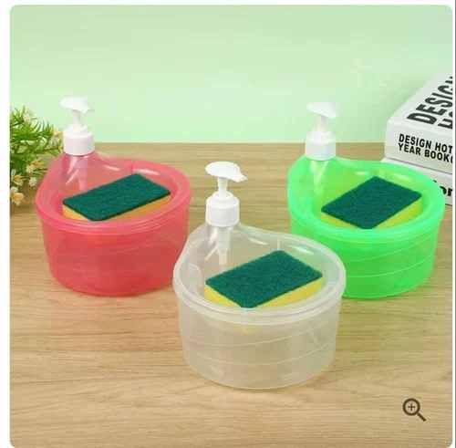 Plastic Sponge Double Layer Liquid Soap Dispenser