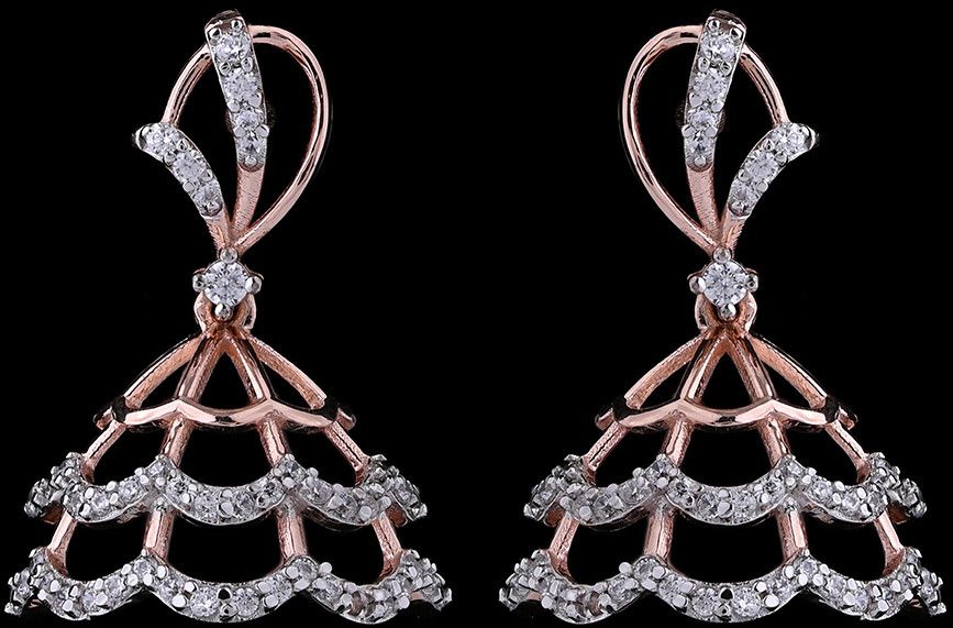 18k Gold Chandelier Diamond Earrings