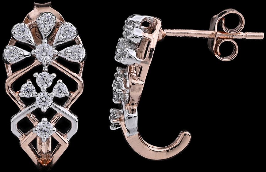 18k Gold High Carat Brilliant Round Diamond Cluster Studs