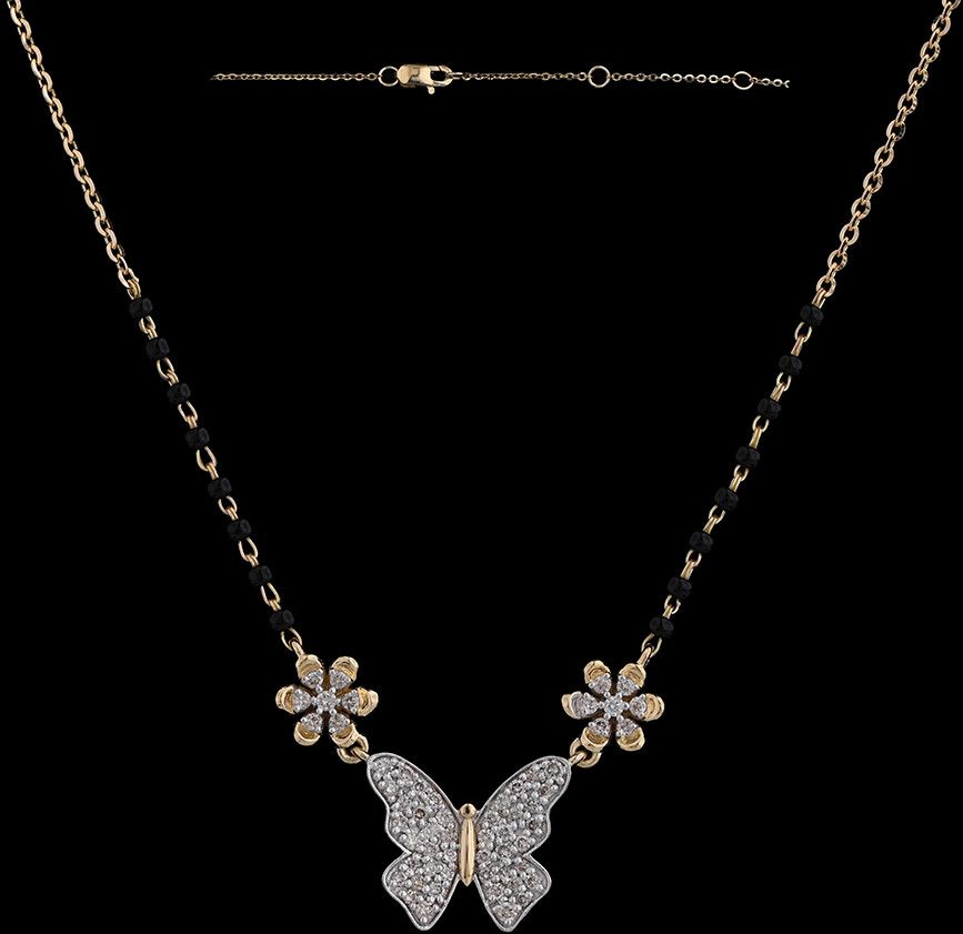 Intricate Gold and Diamond Work Mangalsutra