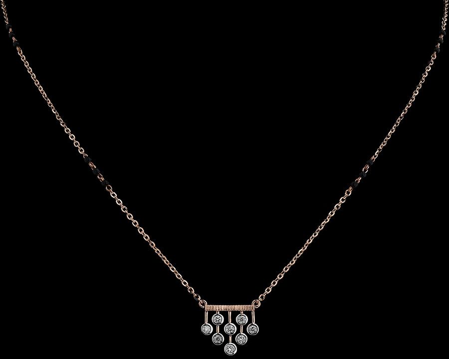 Sleek Horizontal Diamond Mangalsutra