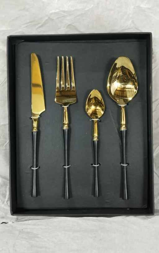 Fork Spoon Knife Brass Cutlery Set
