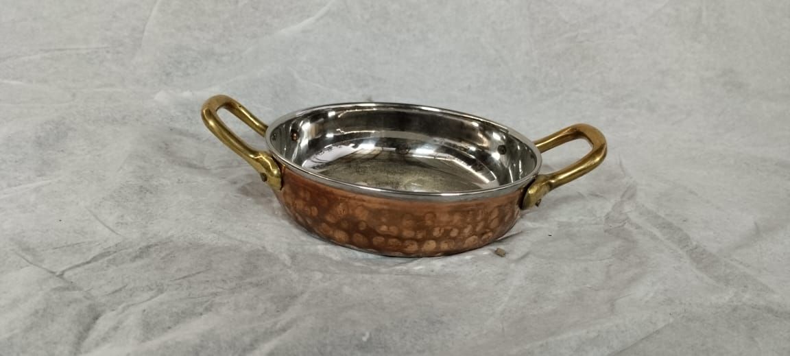 Steel Copper Hammered Fry Pan